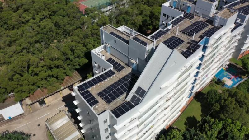 Hong Kong’s largest solar energy generation project at HKUST campus.